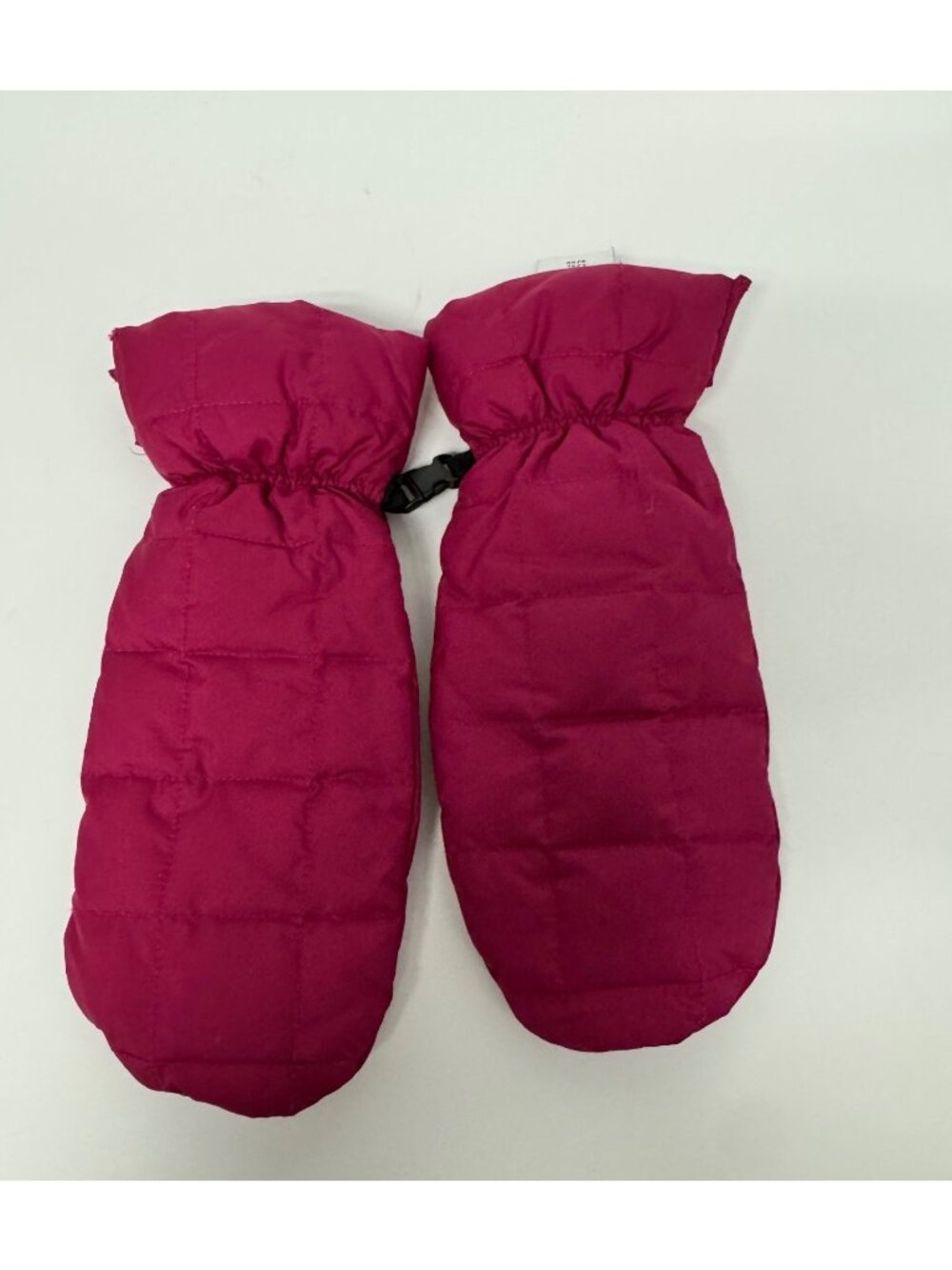 Eddie Bauer Womens L/XL Quilted Insulated Mittens Goose Down Berry Pink Winter G